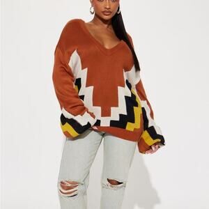 Fashion Nova In That Moment Colorblock Sweater Size Small